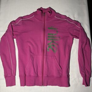 Nike Girls Pink Track Jacket Youth L (12-14) Logo Full Zip Y2K Retro Vintage